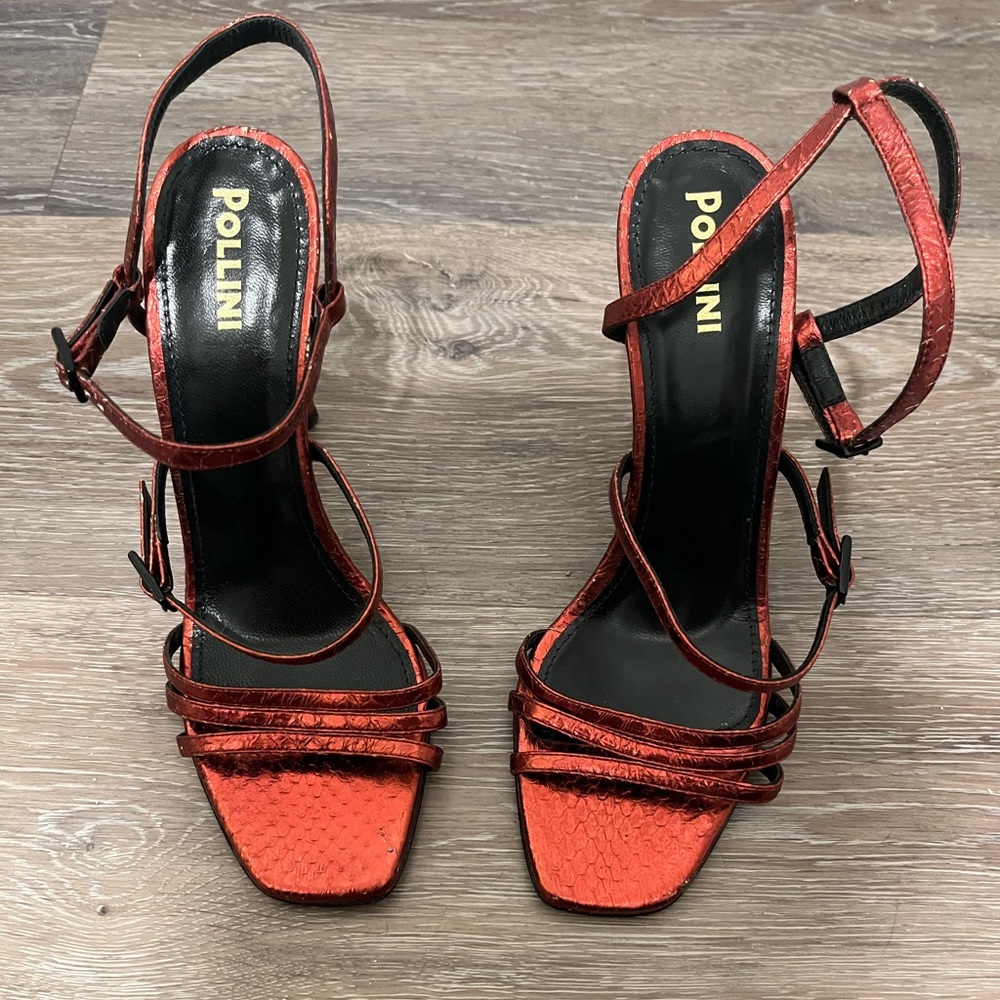 Pollini Stiletto Heels in Red Size 37, Never worn